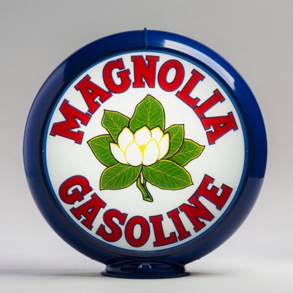 Magnolia 13.5" Gas Pump Globe with dark blue plastic body