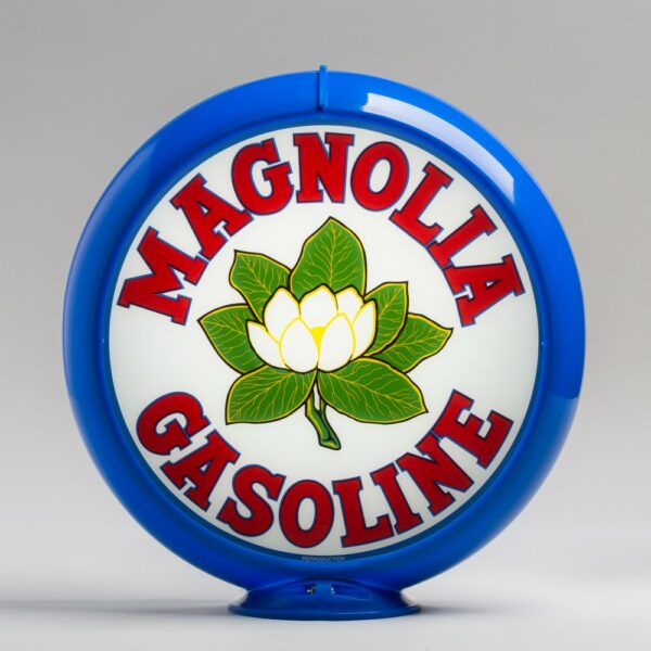 Magnolia 13.5" Gas Pump Globe with light blue plastic body