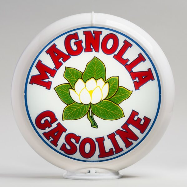 Magnolia 13.5" Gas Pump Globe with white plastic body