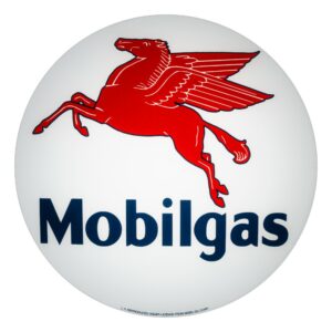 Mobilgas 13.5" Gas Pump Globe single lens