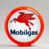 Mobilgas 13.5" Gas Pump Globe with orange plastic body