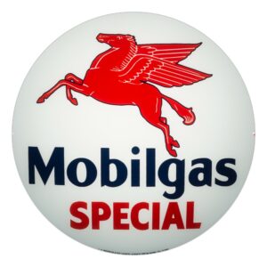 Mobilgas Special 13.5" Gas Pump Globe single lens