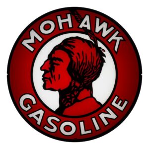 Mohawk Gasoline 13.5" Gas Pump Globe single lens