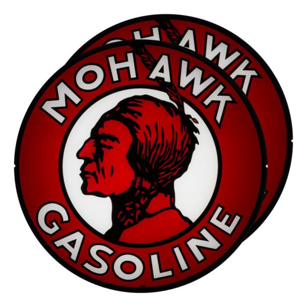 Mohawk Gasoline 13.5" Gas Pump Globe lens pair