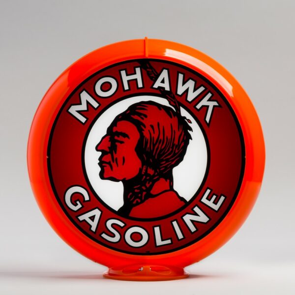 Mohawk Gasoline 13.5" Gas Pump Globe with orange plastic body
