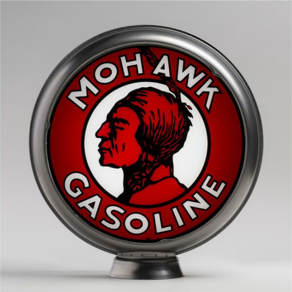 Mohawk Gasoline 13.5" Gas Pump Globe with unpainted steel body