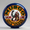 Musgo 13.5" Gas Pump Globe with dark blue plastic body