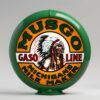 Musgo 13.5" Gas Pump Globe with green plastic body