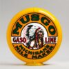 Musgo 13.5" Gas Pump Globe with yellow plastic body