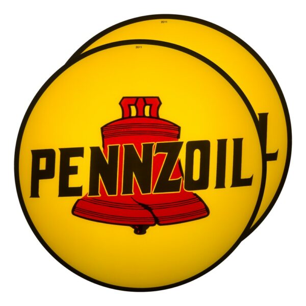 Pennzoil 13.5" Gas Pump Globe lens pair