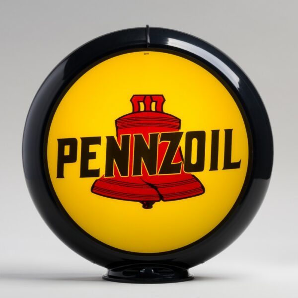 Pennzoil 13.5" Gas Pump Globe with black plastic body