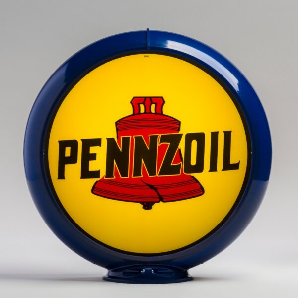 Pennzoil 13.5" Gas Pump Globe with dark blue plastic body