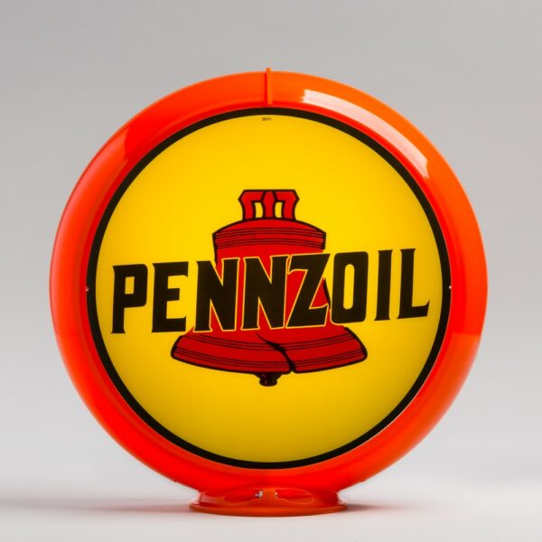 Pennzoil 13.5" Gas Pump Globe with orange plastic body