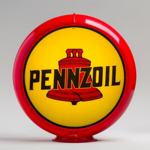 Pennzoil 13.5" Gas Pump Globe with red plastic body