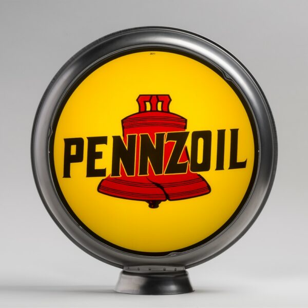 Pennzoil 13.5" Gas Pump Globe with unpainted steel body