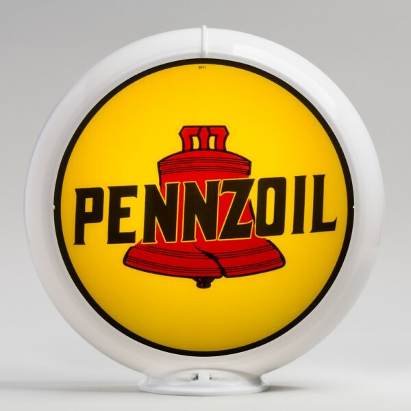 Pennzoil 13.5" Gas Pump Globe with white plastic body