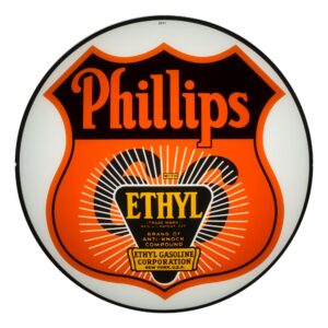 Phillips 66 Ethyl Sunburst 13.5" Gas Pump Globe single lens