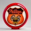 Phillips 66 Ethyl Sunburst 13.5" Gas Pump Globe with red plastic body