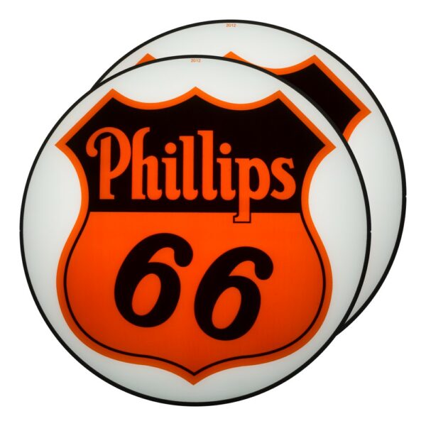 Phillips 66 13.5" Gas Pump Globe lens pair