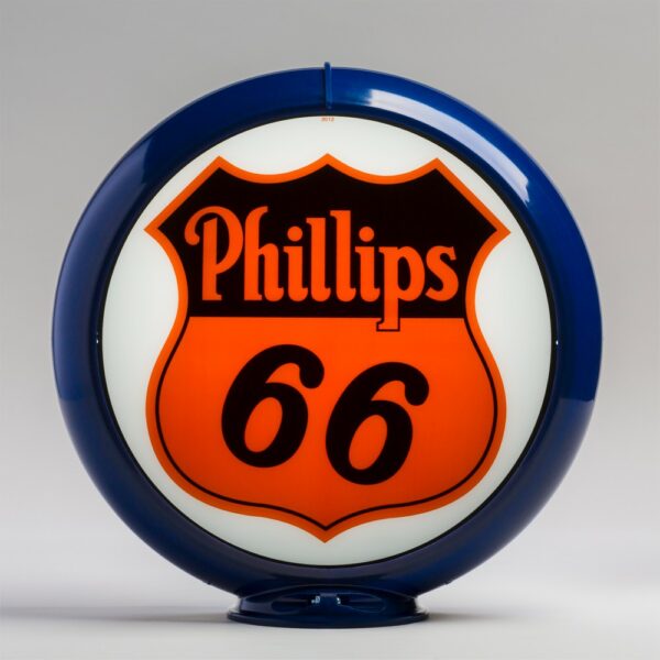 Phillips 66 13.5" Gas Pump Globe with dark blue plastic body