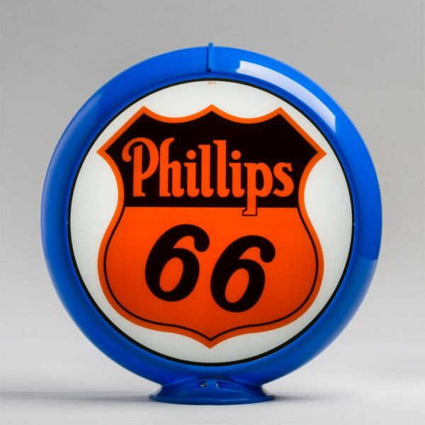 Phillips 66 13.5" Gas Pump Globe with light blue plastic body