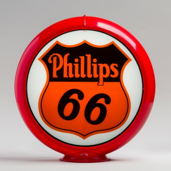 Phillips 66 13.5" Gas Pump Globe with red plastic body