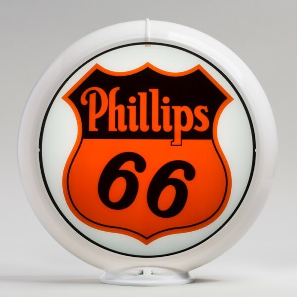 Phillips 66 13.5" Gas Pump Globe with white plastic body
