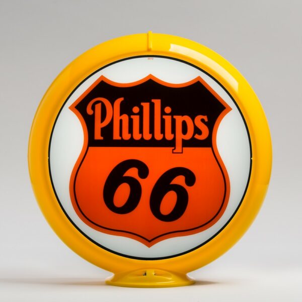 Phillips 66 13.5" Gas Pump Globe with yellow plastic body