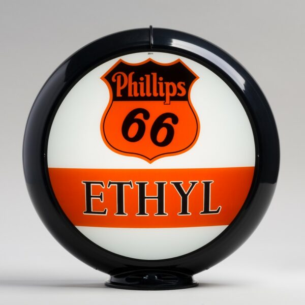 Phillips 66 Ethyl Bar 13.5" Gas Pump Globe with black plastic body