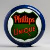 Phillips Unique 13.5" Gas Pump Globe with dark blue plastic body