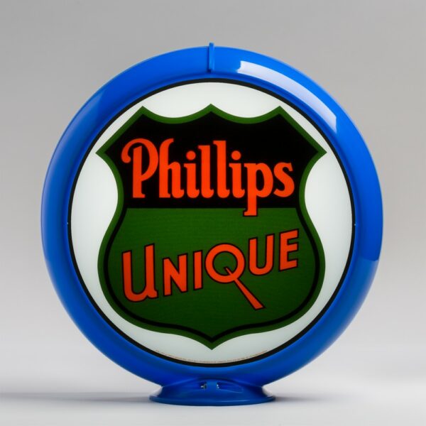 Phillips Unique 13.5" Gas Pump Globe with light blue plastic body