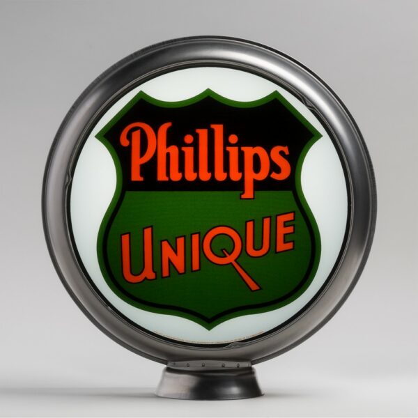 Phillips Unique 13.5" Gas Pump Globe with unpainted steel body