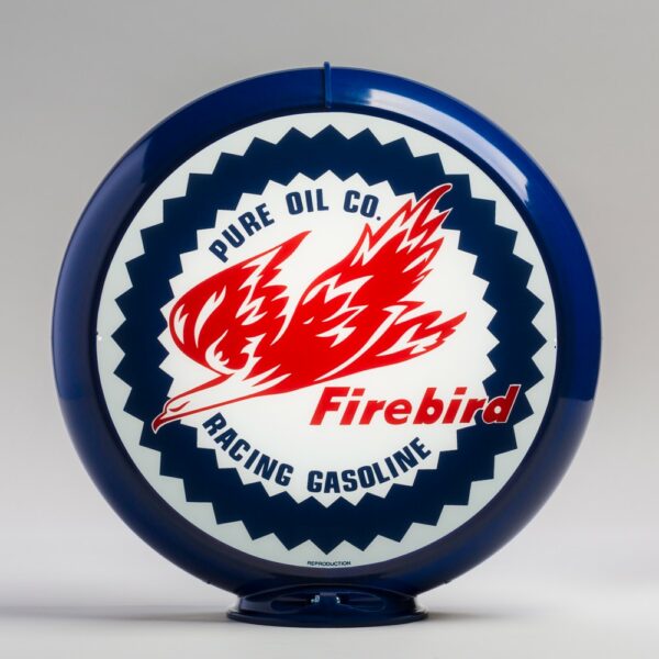 Pure Firebird 13.5" Gas Pump Globe with dark blue plastic body