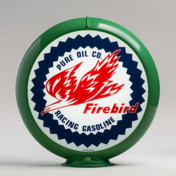 Pure Firebird 13.5" Gas Pump Globe with green plastic body