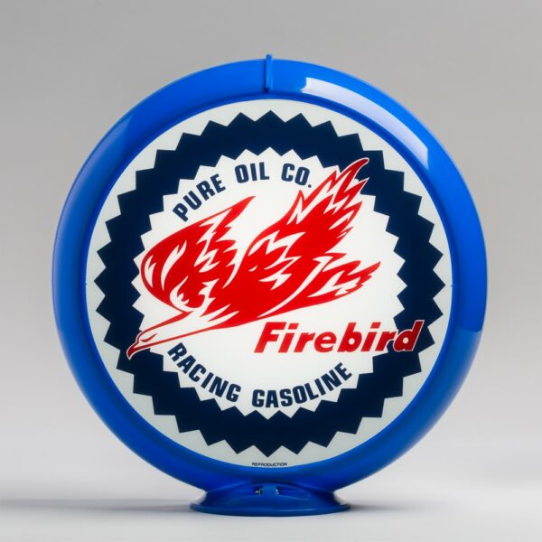 Pure Firebird 13.5" Gas Pump Globe with light blue plastic body