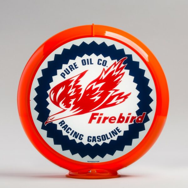 Pure Firebird 13.5" Gas Pump Globe with orange plastic body