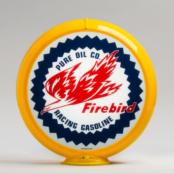 Pure Firebird 13.5" Gas Pump Globe with yellow plastic body