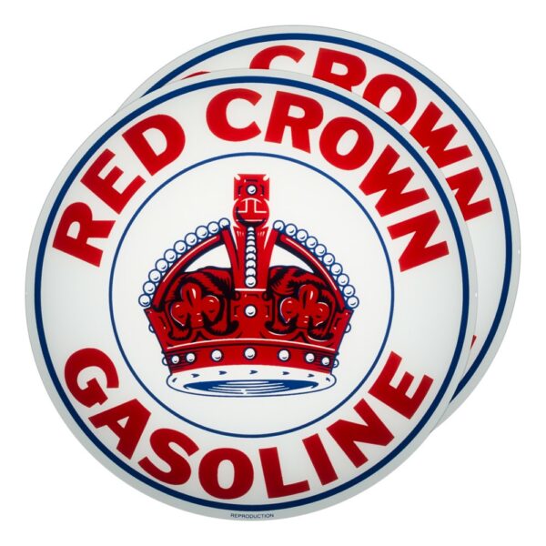 Red Crown (Indiana) 13.5" Gas Pump Globe lens pair