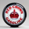 Red Crown (Indiana) 13.5" Gas Pump Globe with black plastic body