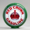 Red Crown (Indiana) 13.5" Gas Pump Globe with green plastic body