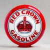 Red Crown (Indiana) 13.5" Gas Pump Globe with red plastic body