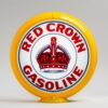 Red Crown (Indiana) 13.5" Gas Pump Globe with yellow plastic body