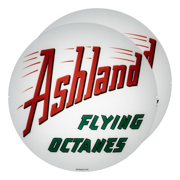 Ashland Flying Octane 13.5" Gas Pump Globe lens pair