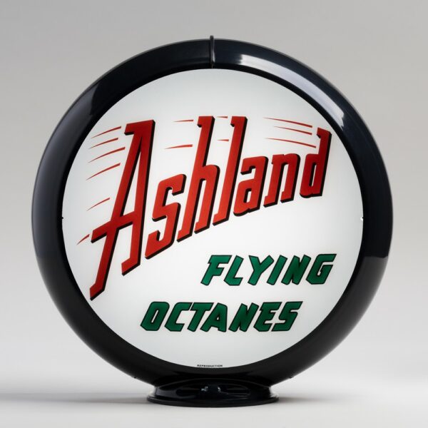 Ashland Flying Octane 13.5" Gas Pump Globe with black plastic body