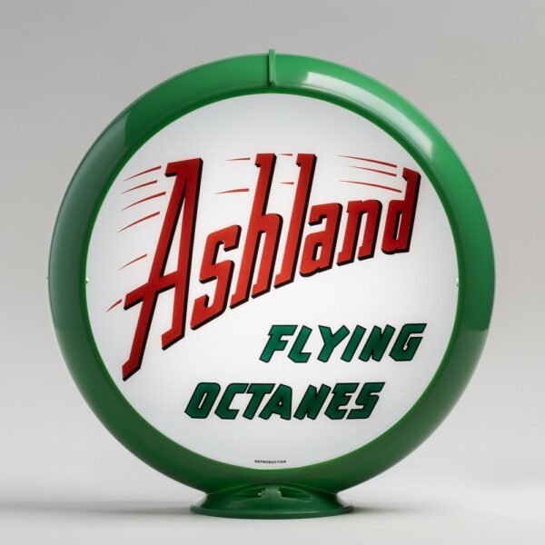 Ashland Flying Octane 13.5" Gas Pump Globe with green plastic body