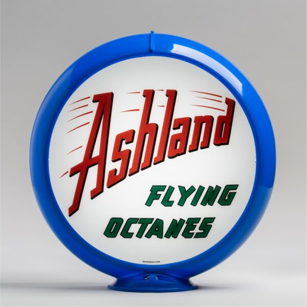 Ashland Flying Octane 13.5" Gas Pump Globe with light blue plastic body