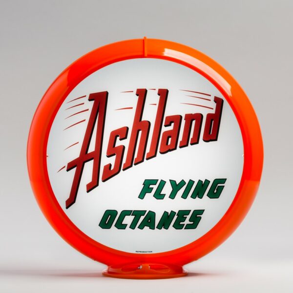 Ashland Flying Octane 13.5" Gas Pump Globe with orange plastic body