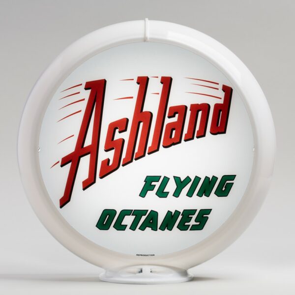 Ashland Flying Octane 13.5" Gas Pump Globe with white plastic body