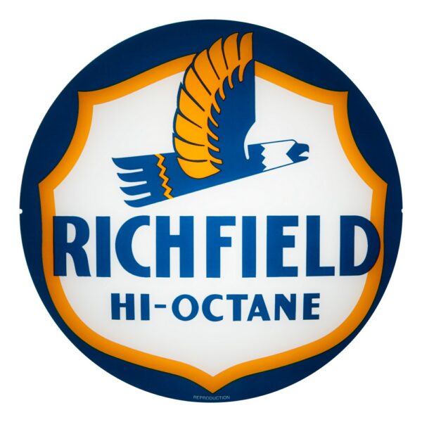 Richfield Hi-Octane 13.5" Gas Pump Globe single lens