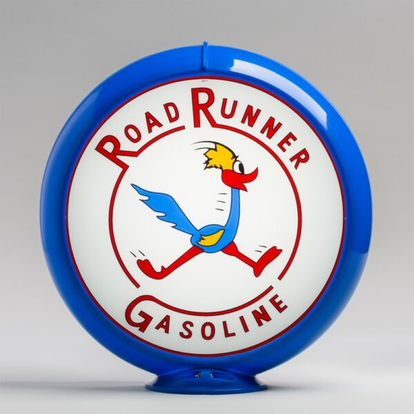 Road Runner 13.5" Gas Pump Globe with light blue plastic body